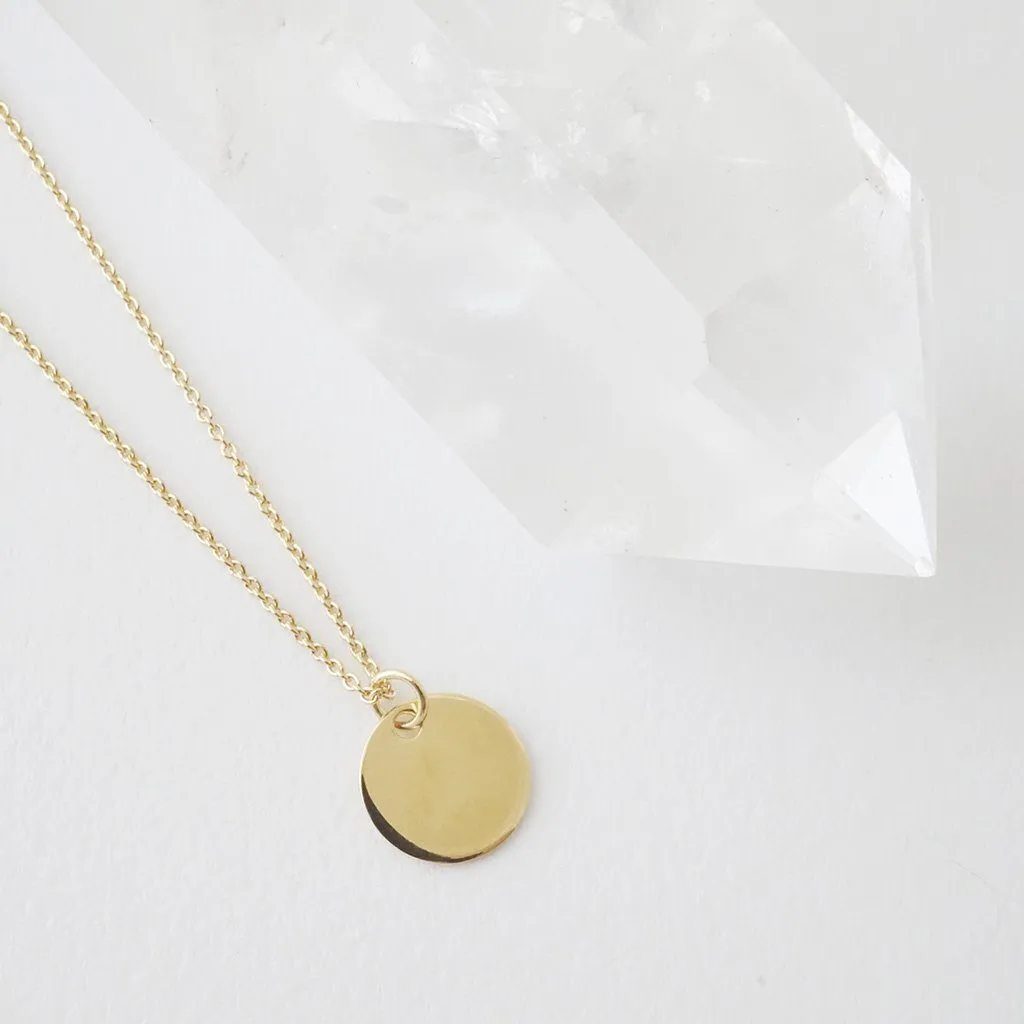 Hanging Sun Disc Necklace