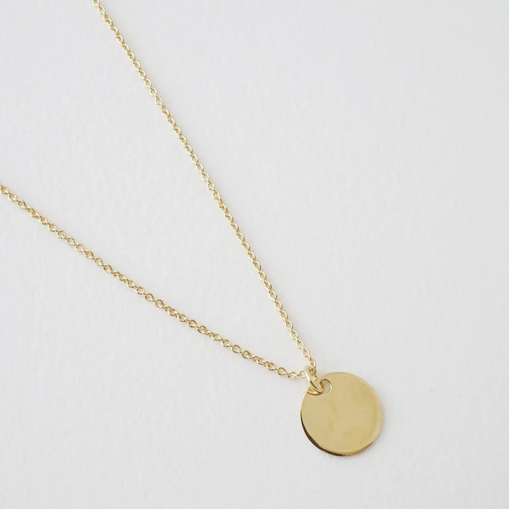 Hanging Sun Disc Necklace