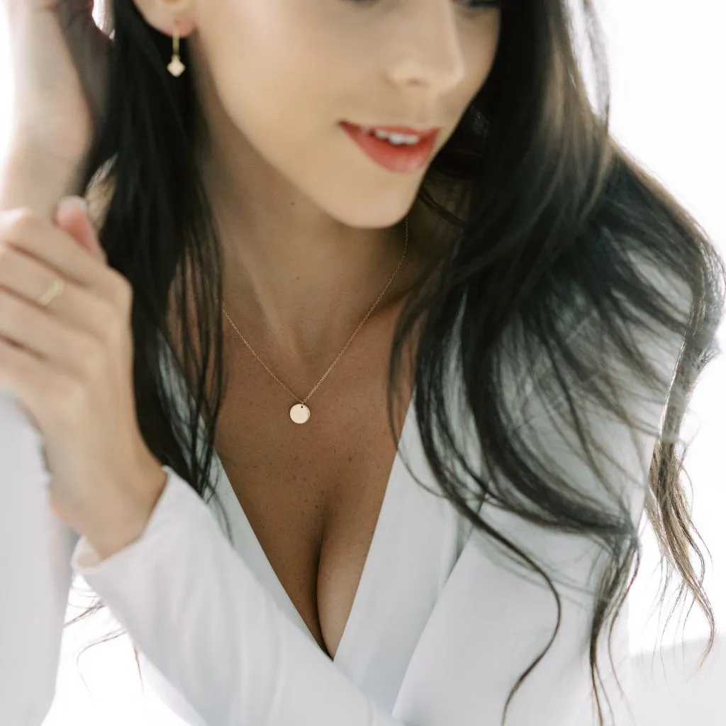 Hanging Sun Disc Necklace