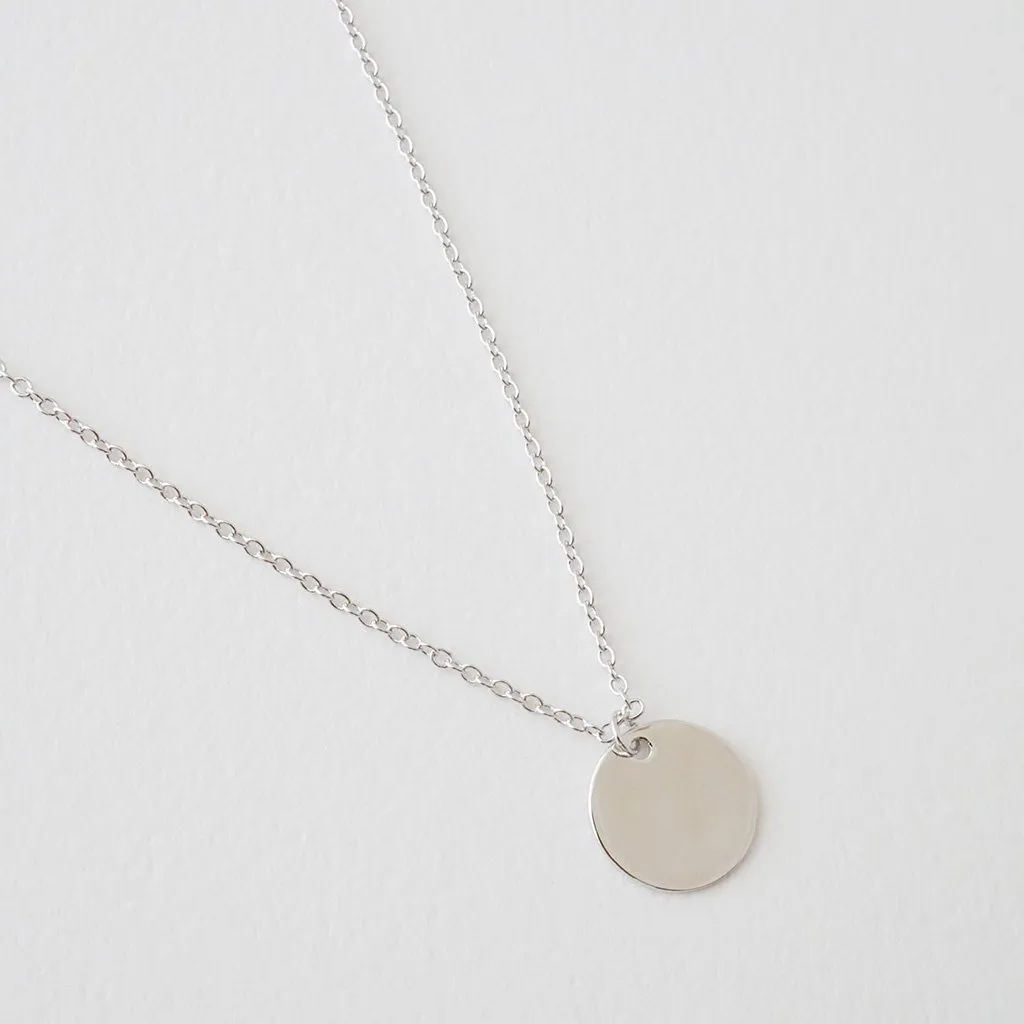 Hanging Sun Disc Necklace