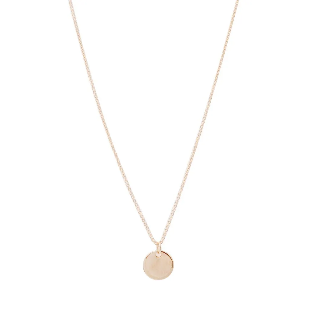 Hanging Sun Disc Necklace