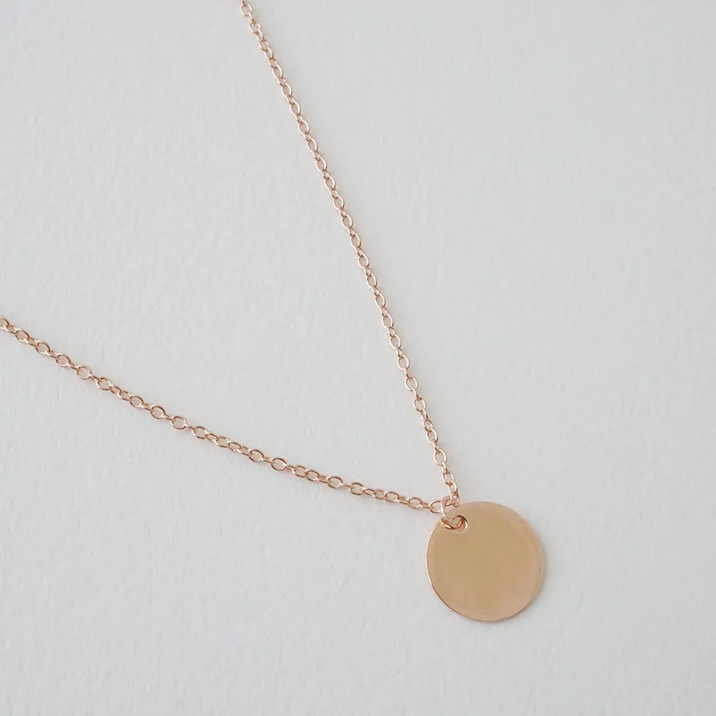 Hanging Sun Disc Necklace