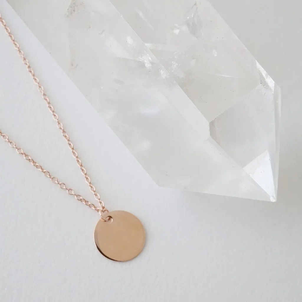 Hanging Sun Disc Necklace