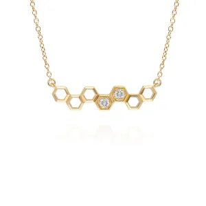 Honeycomb Topas Halskette in 9ct Gelb Gold