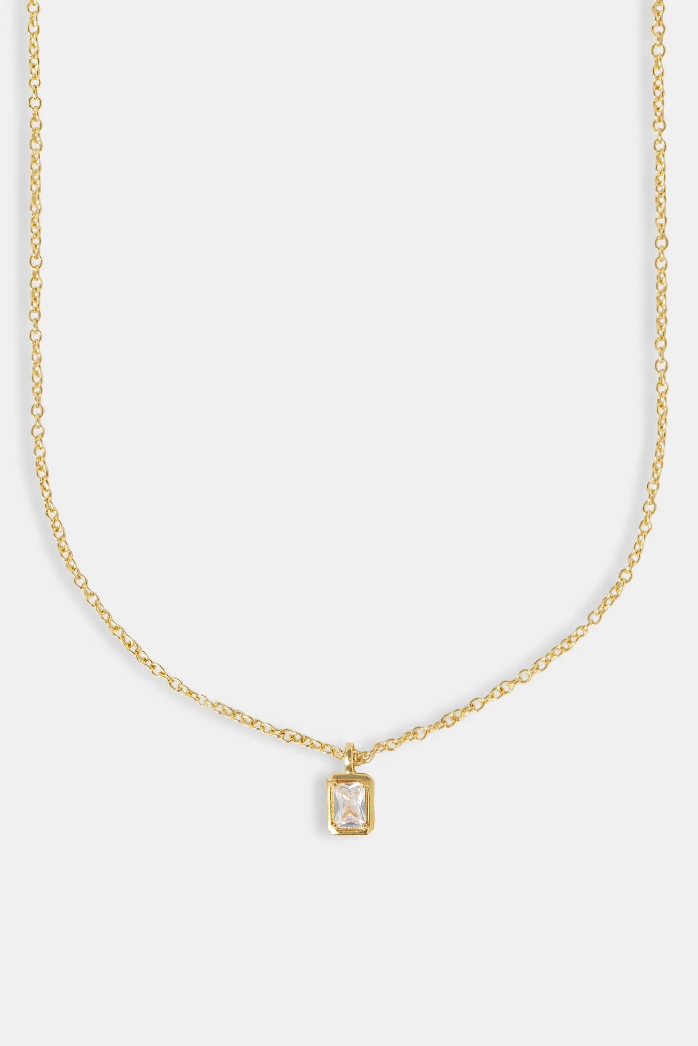 Iced Bezel Necklace - 10mm
