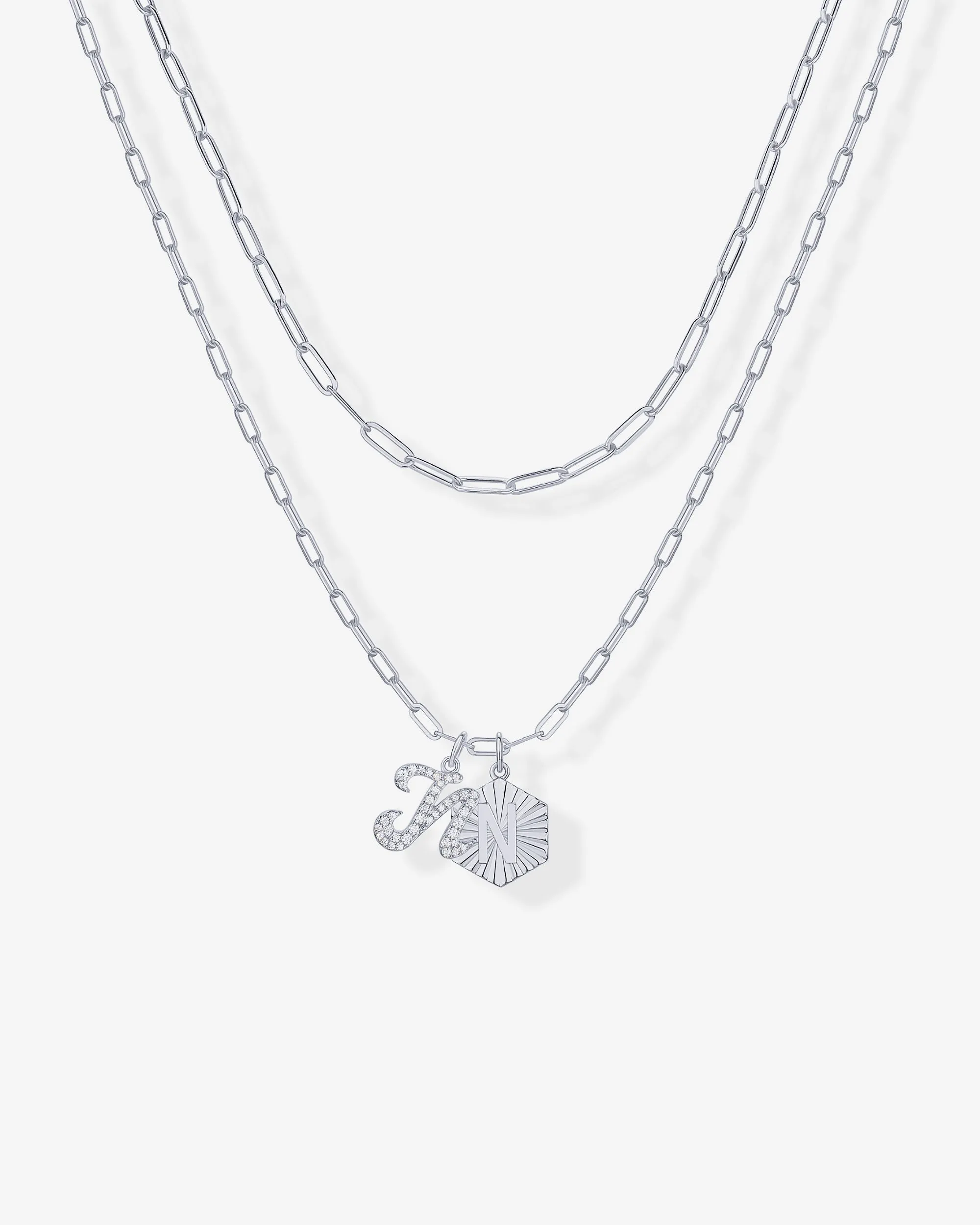 Initial Layered Pendant