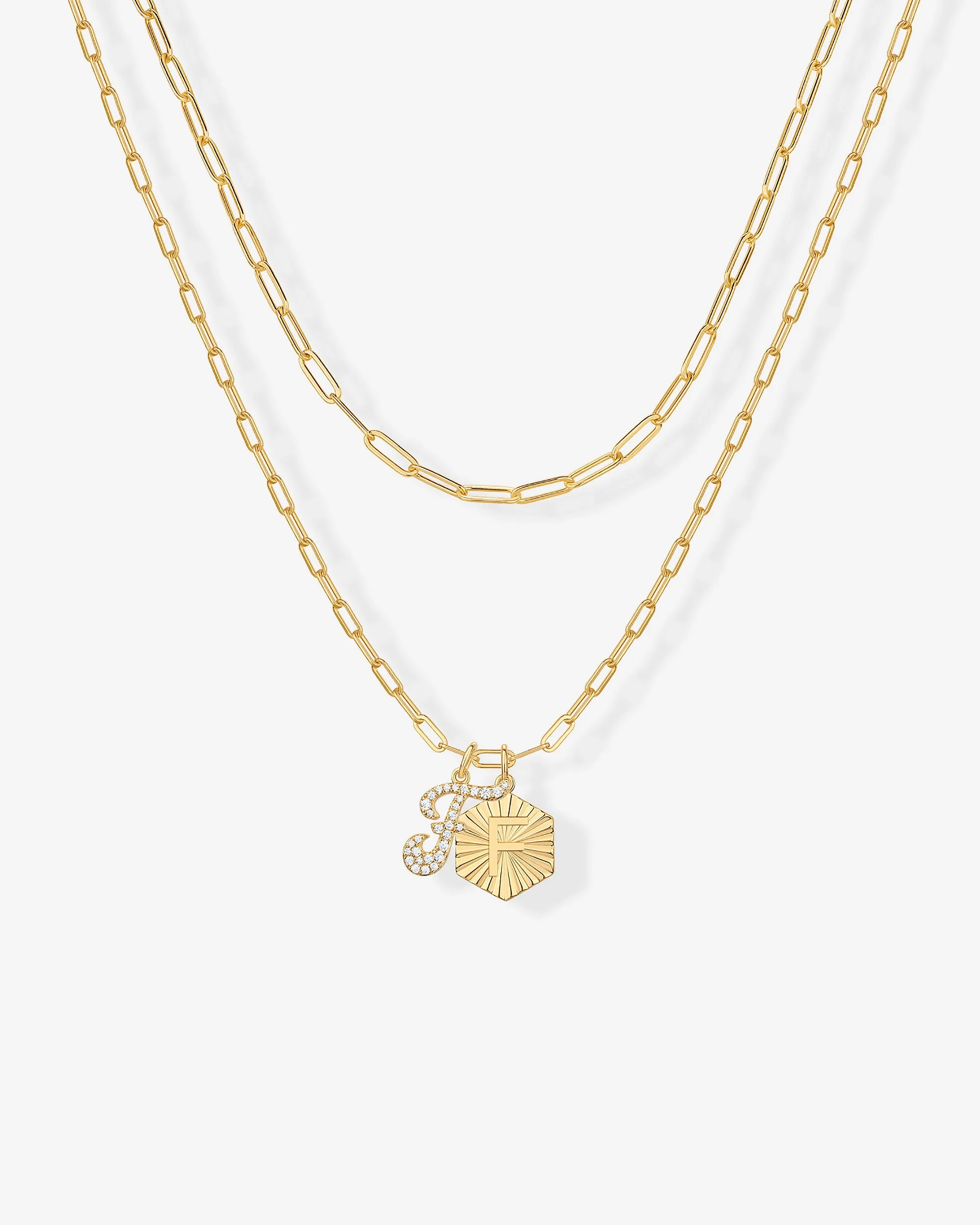 Initial Layered Pendant