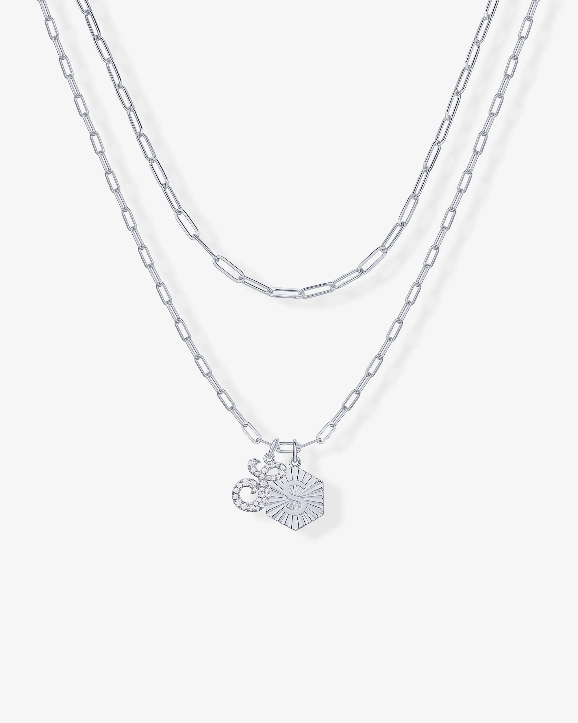 Initial Layered Pendant