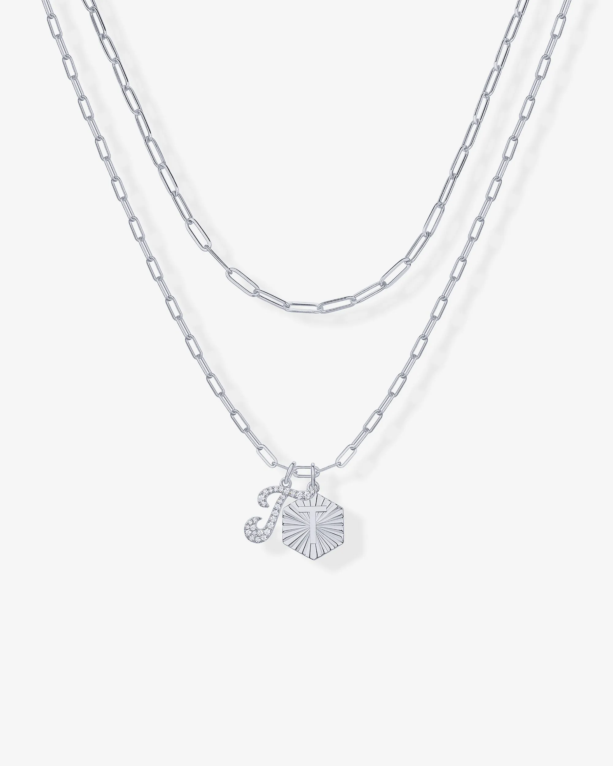 Initial Layered Pendant