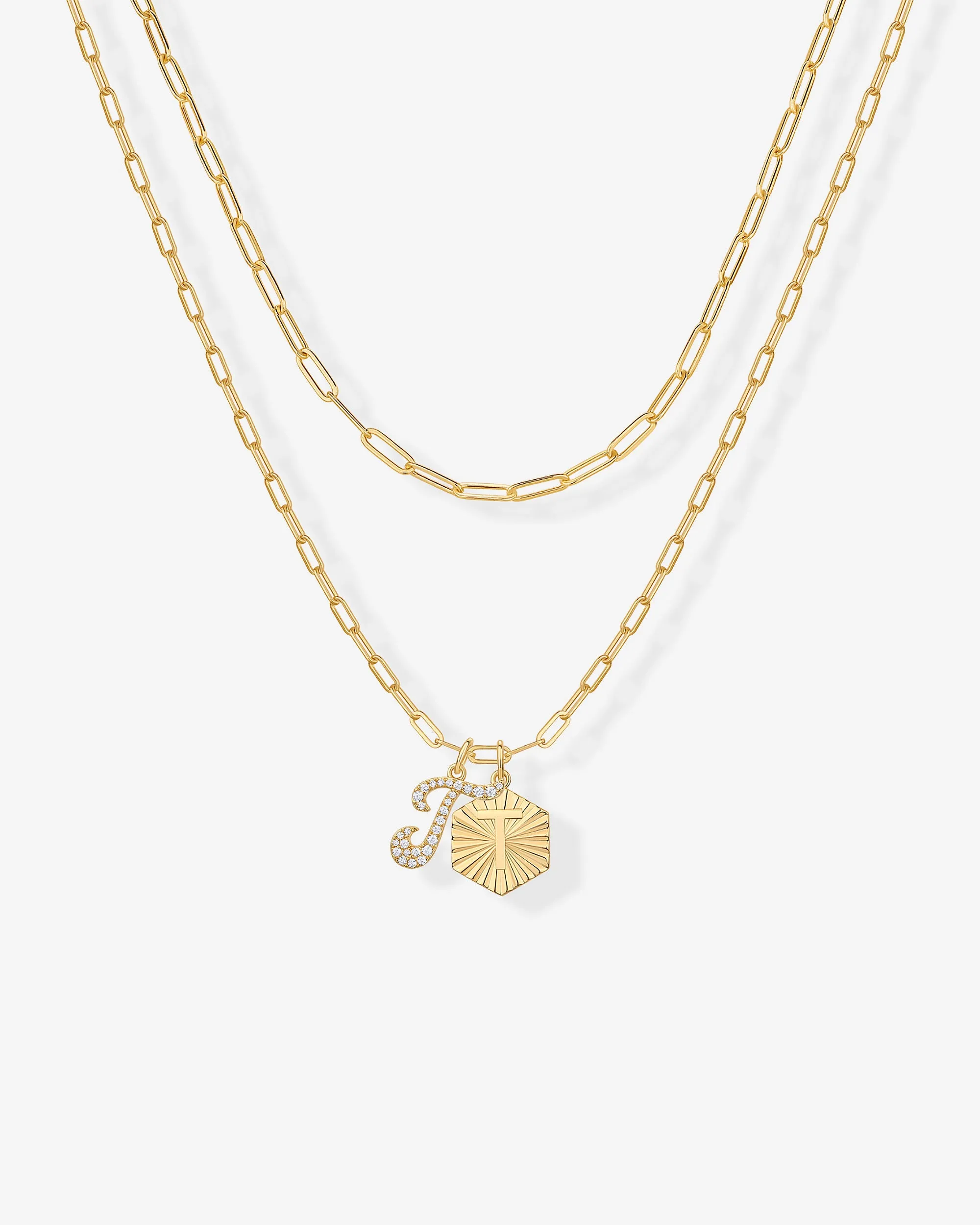 Initial Layered Pendant
