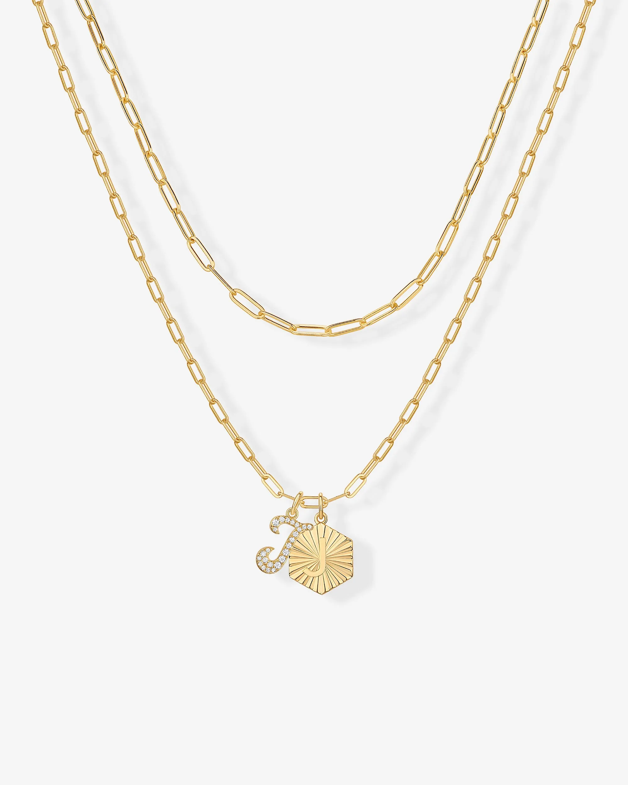 Initial Layered Pendant