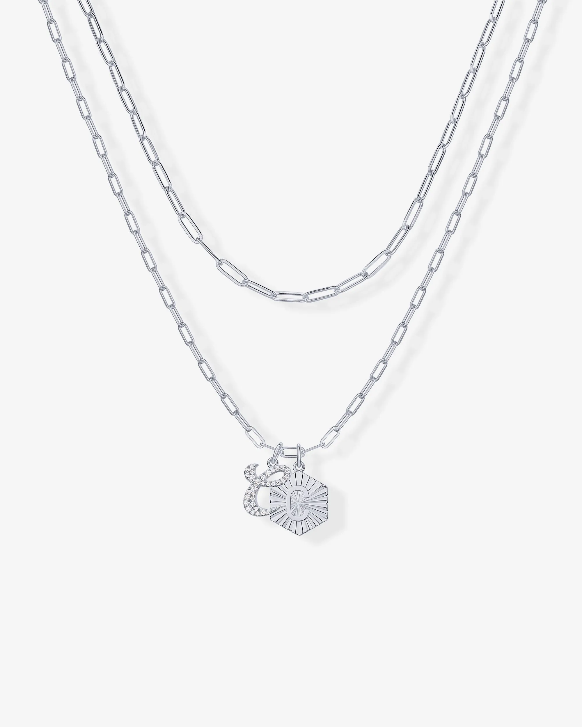 Initial Layered Pendant