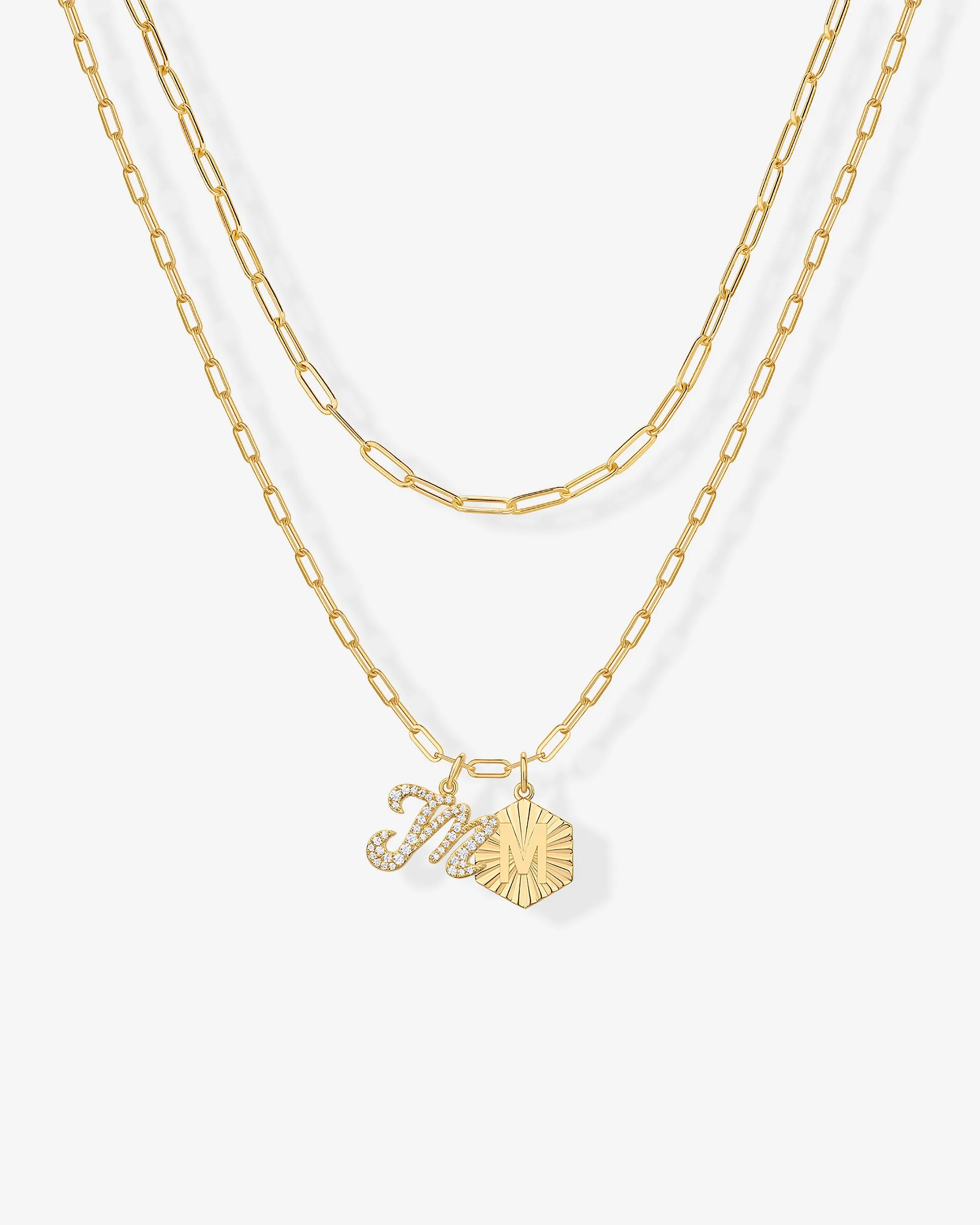 Initial Layered Pendant