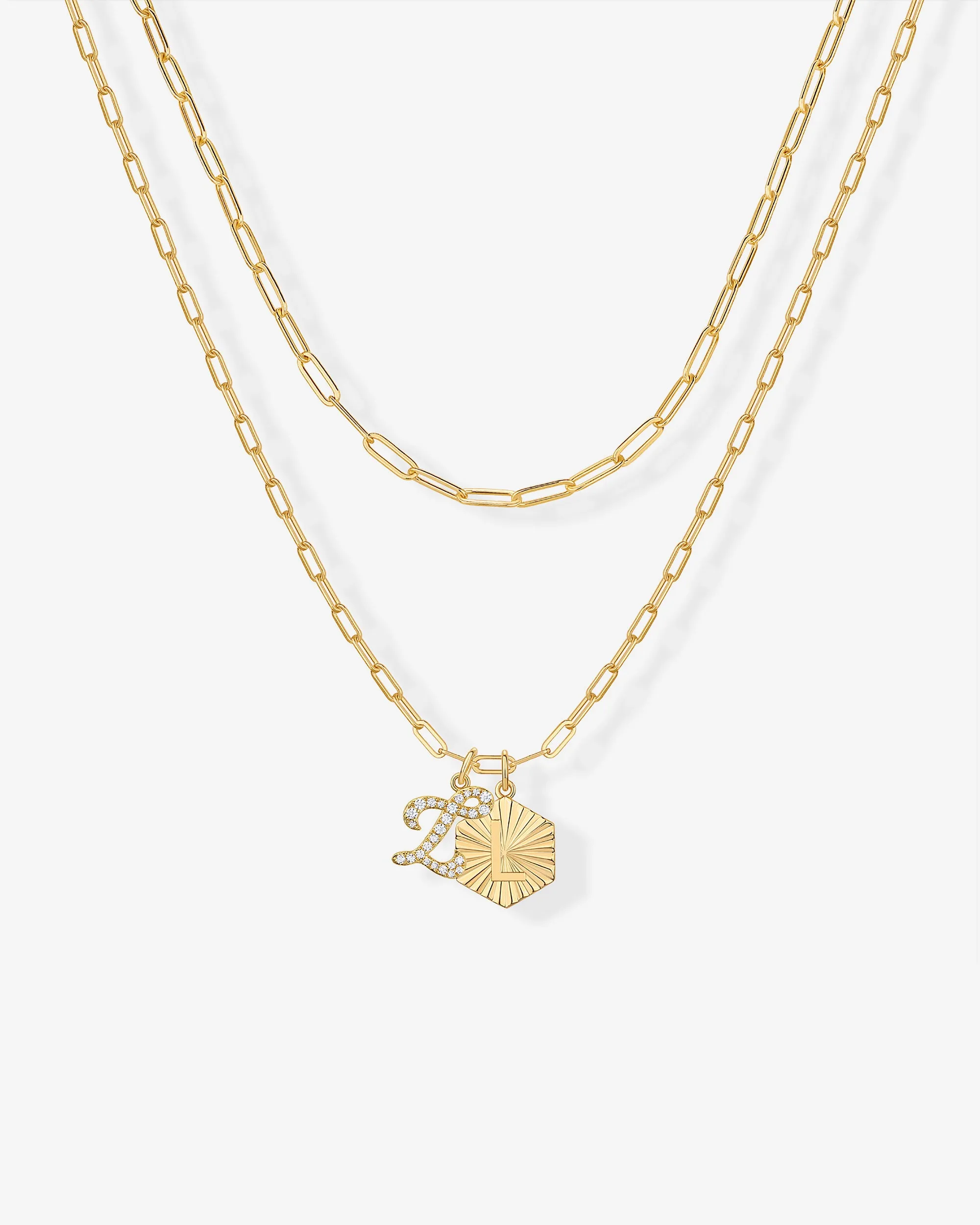Initial Layered Pendant