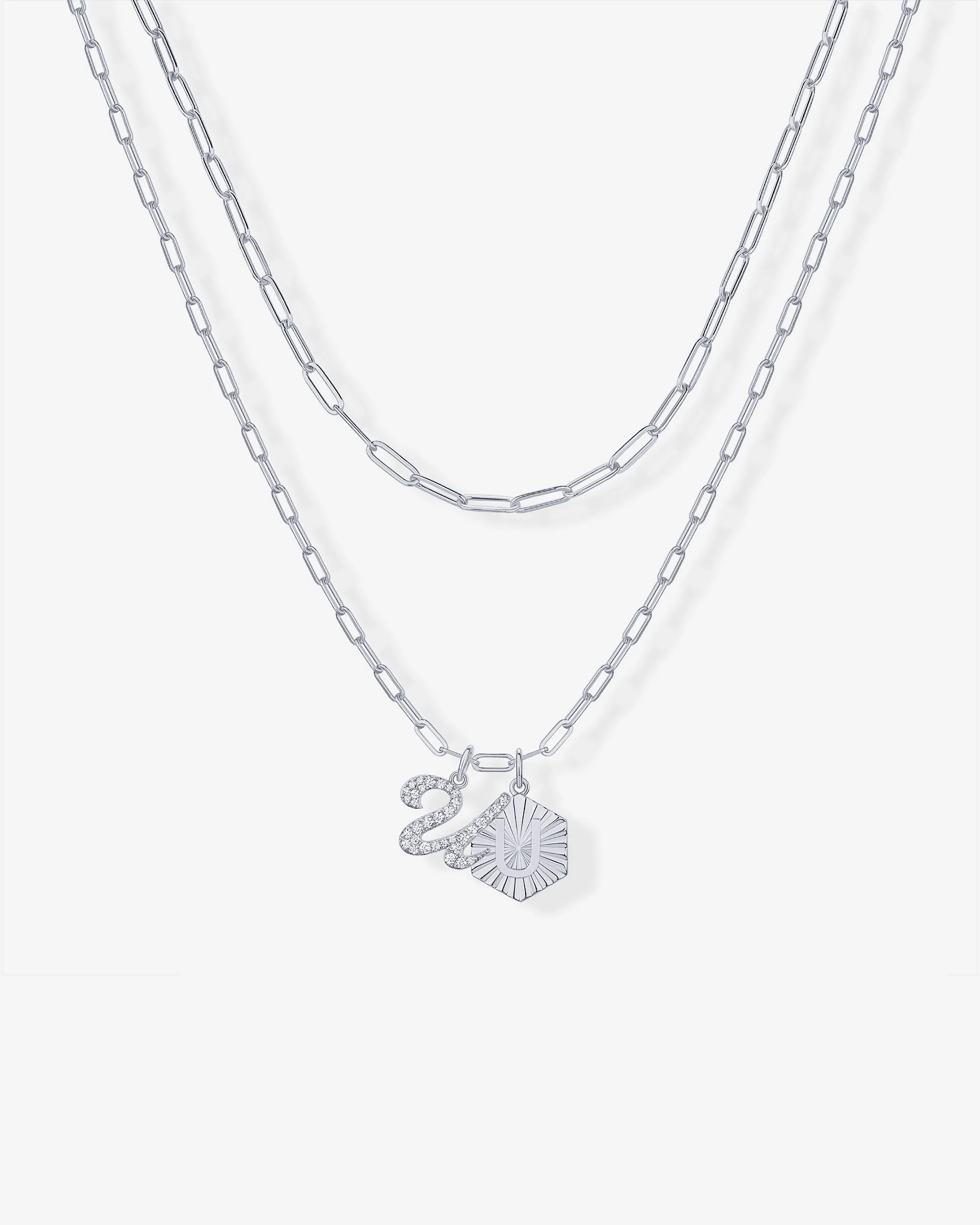 Initial Layered Pendant