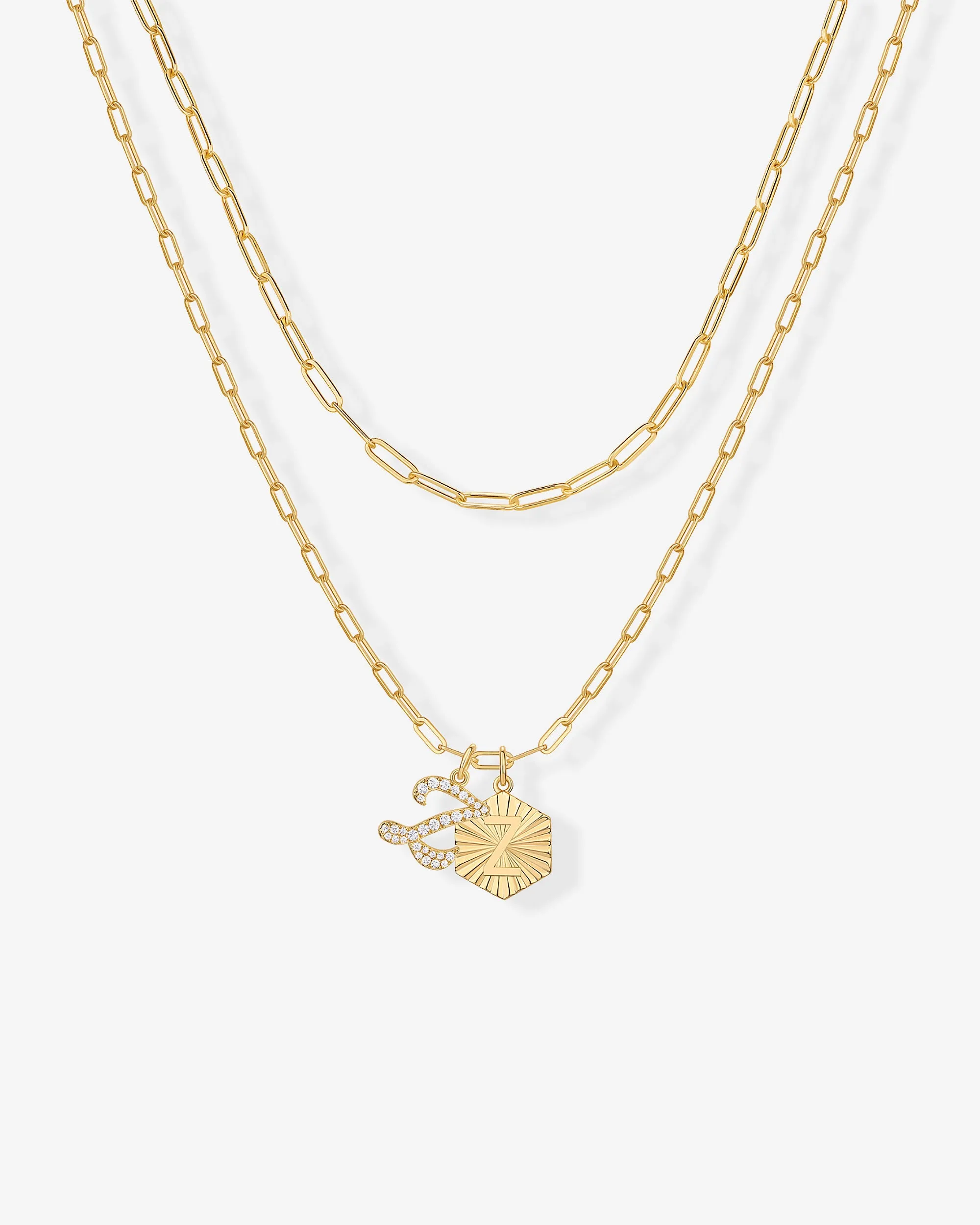 Initial Layered Pendant