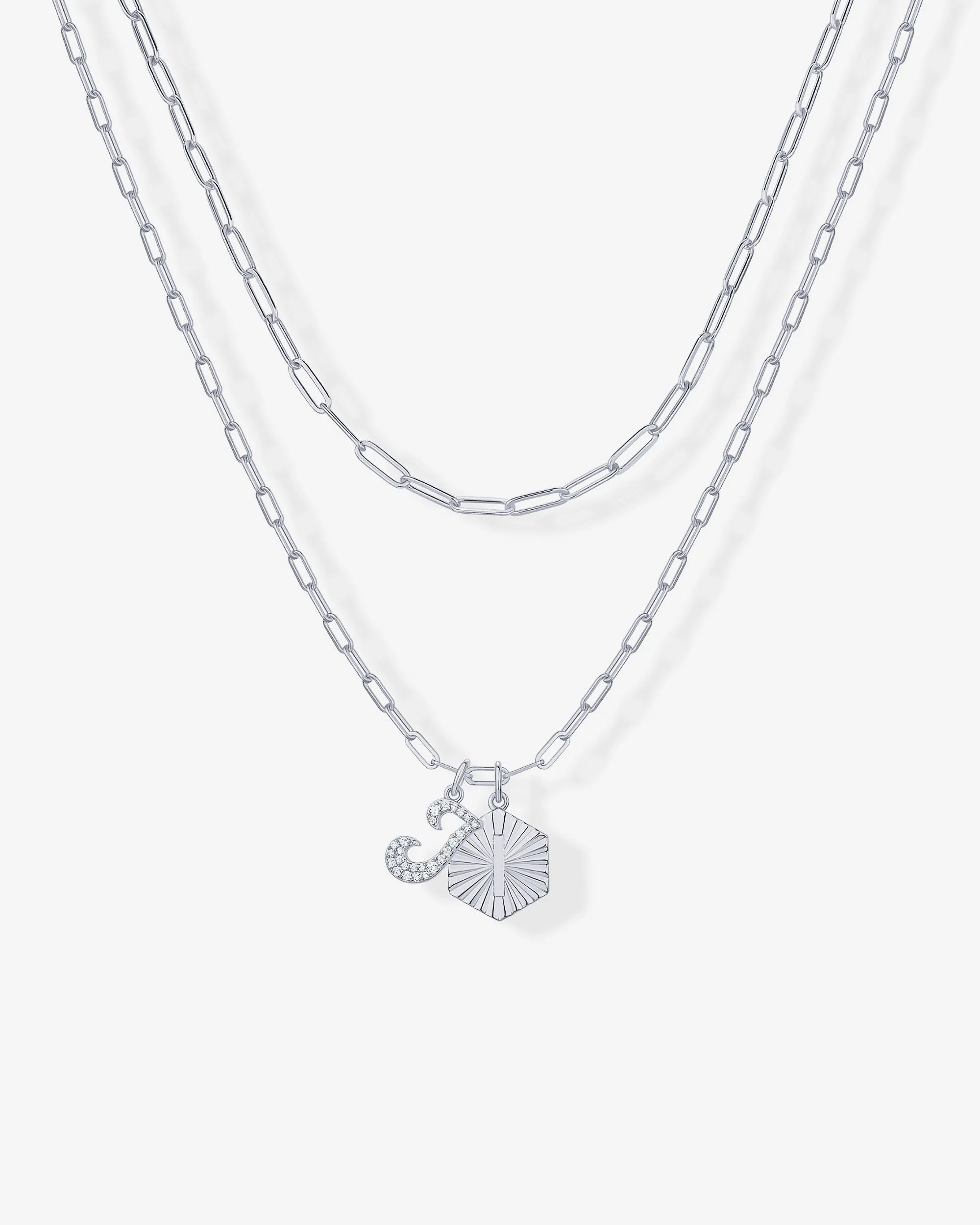 Initial Layered Pendant