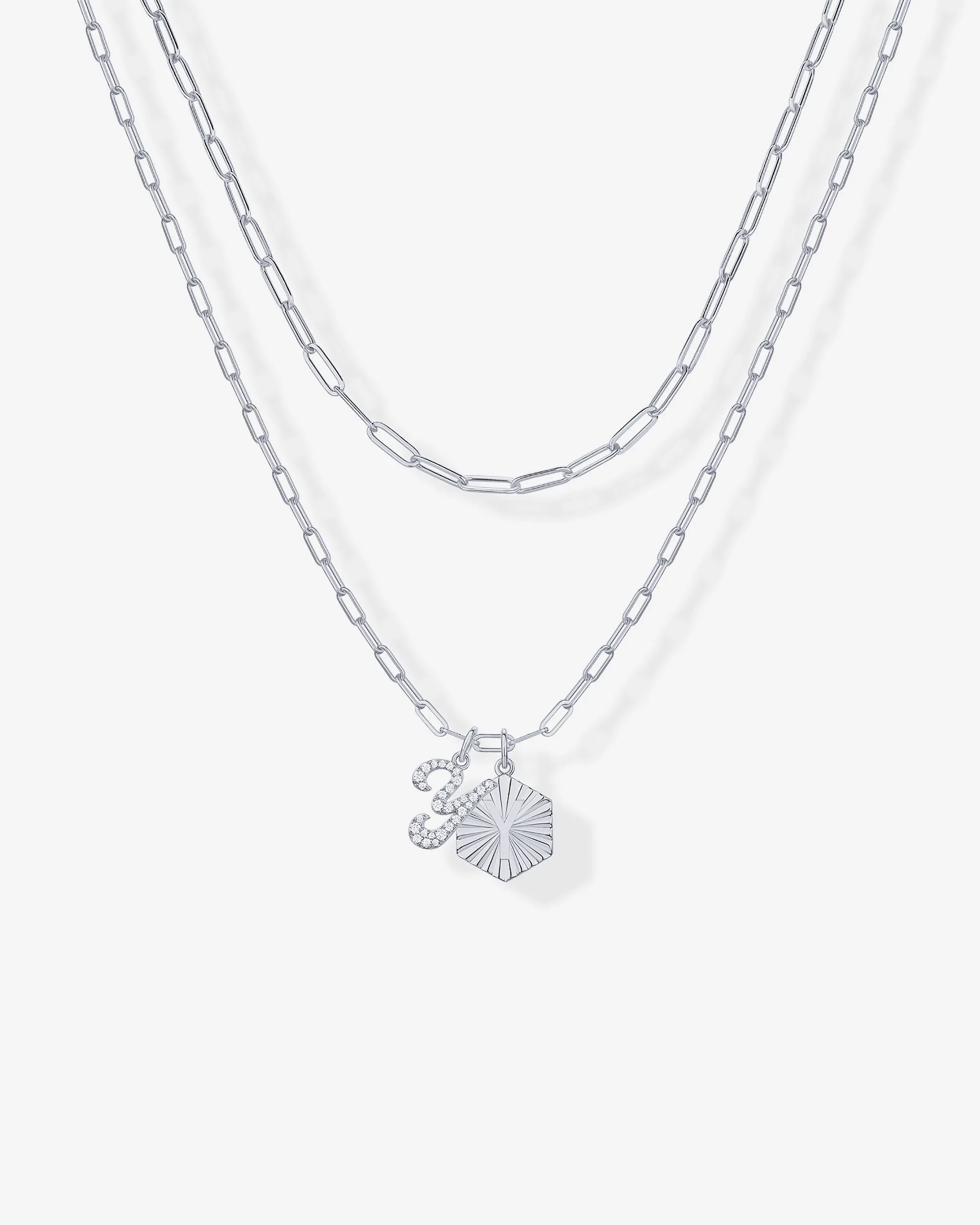 Initial Layered Pendant