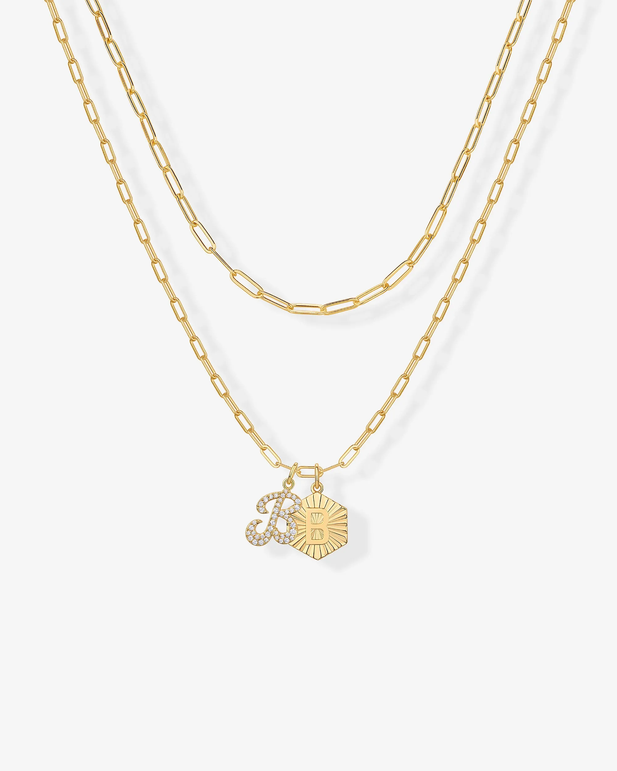 Initial Layered Pendant