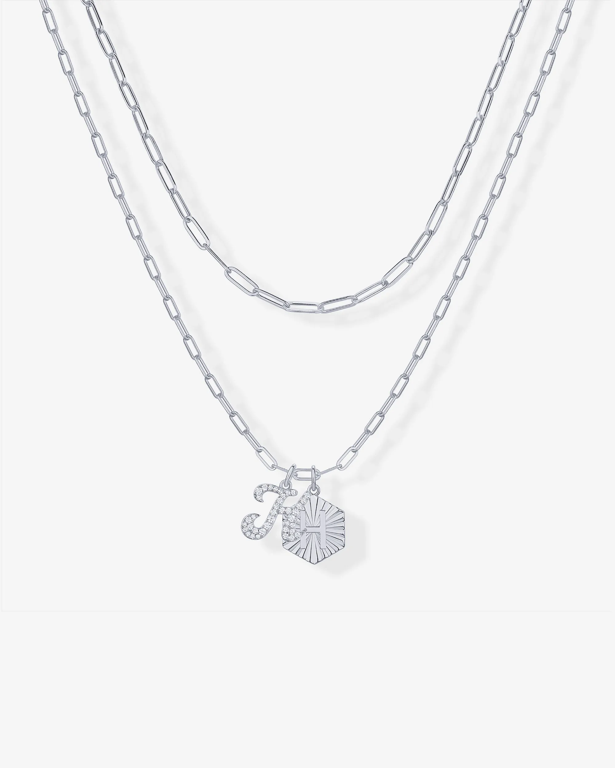 Initial Layered Pendant