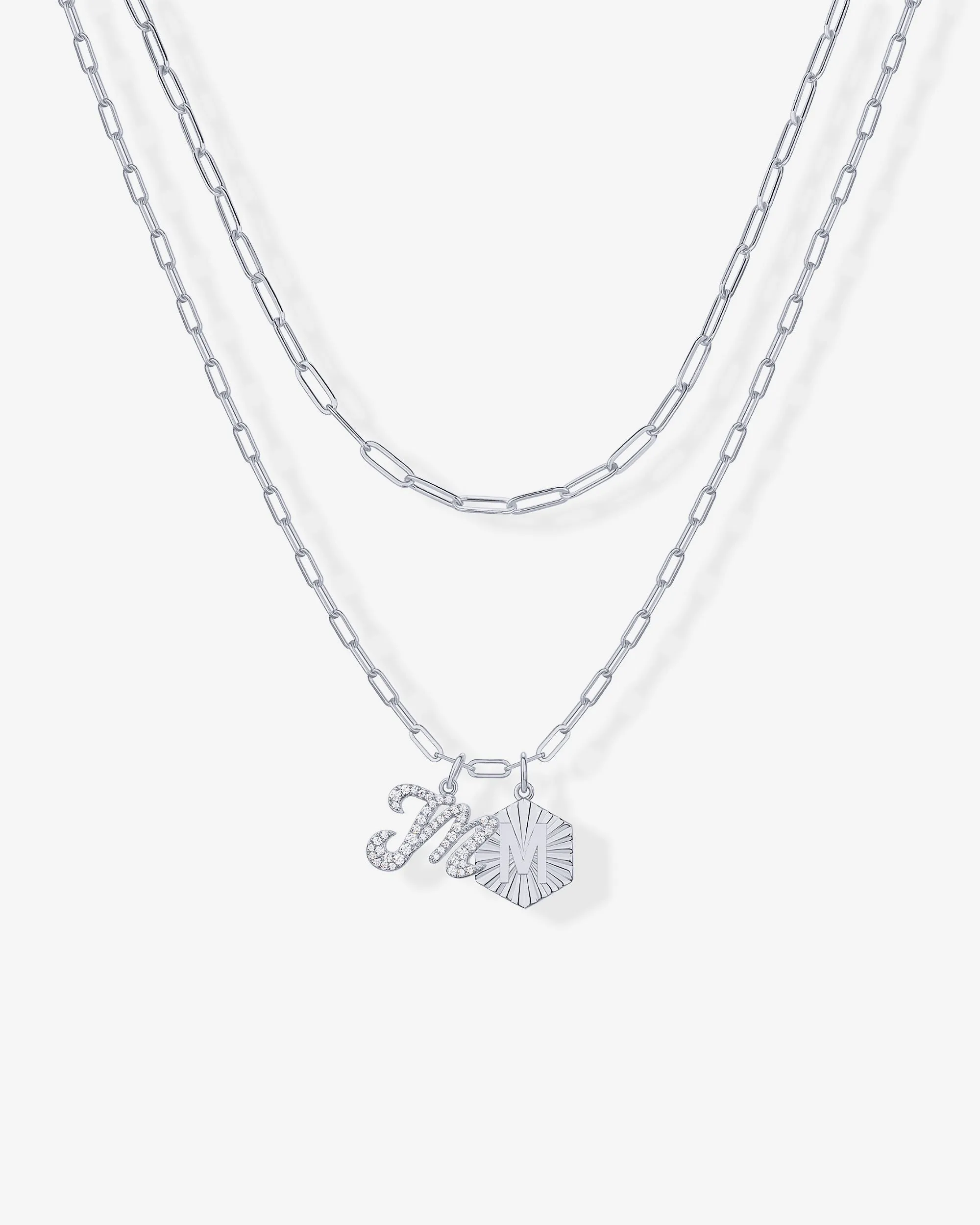 Initial Layered Pendant