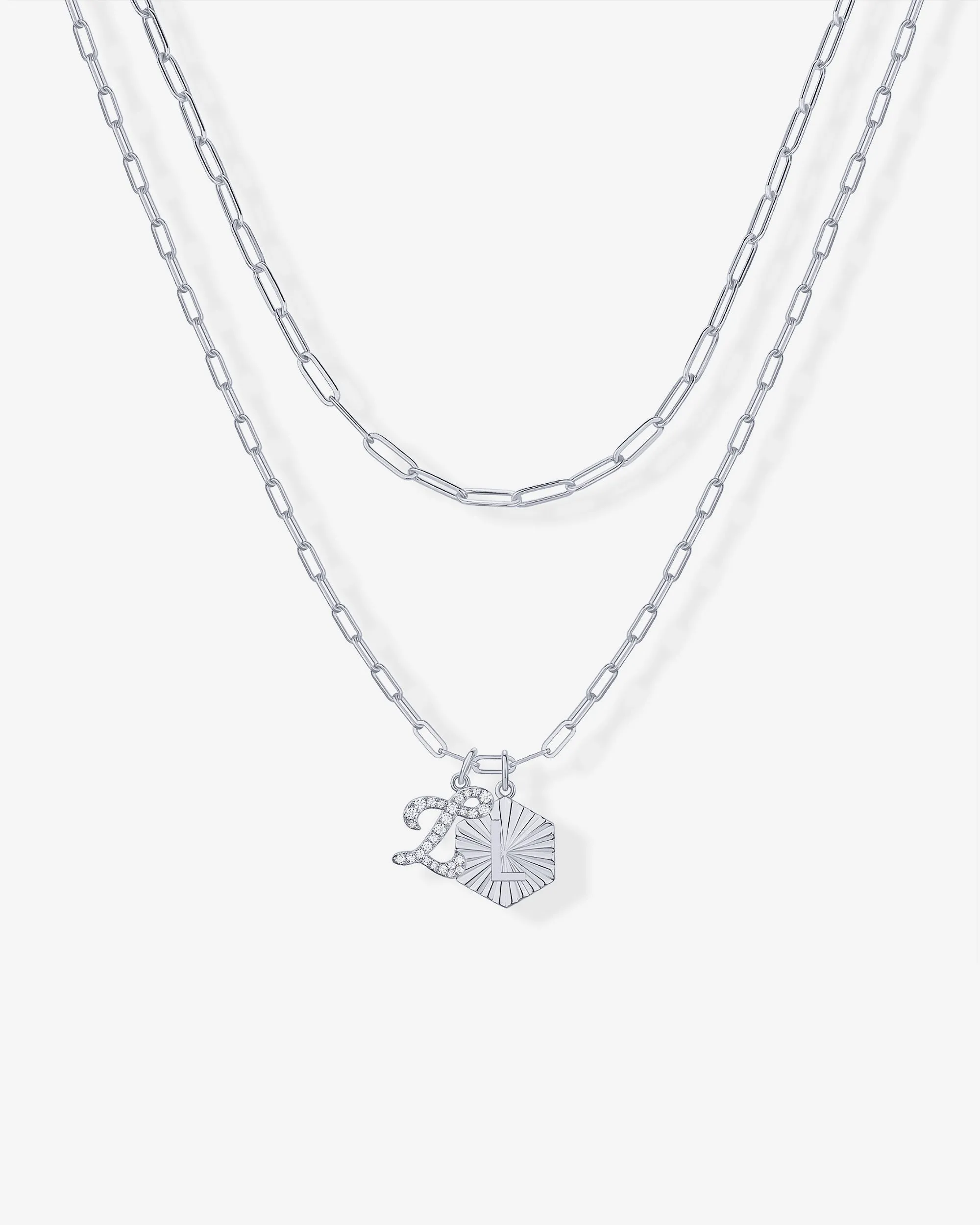 Initial Layered Pendant