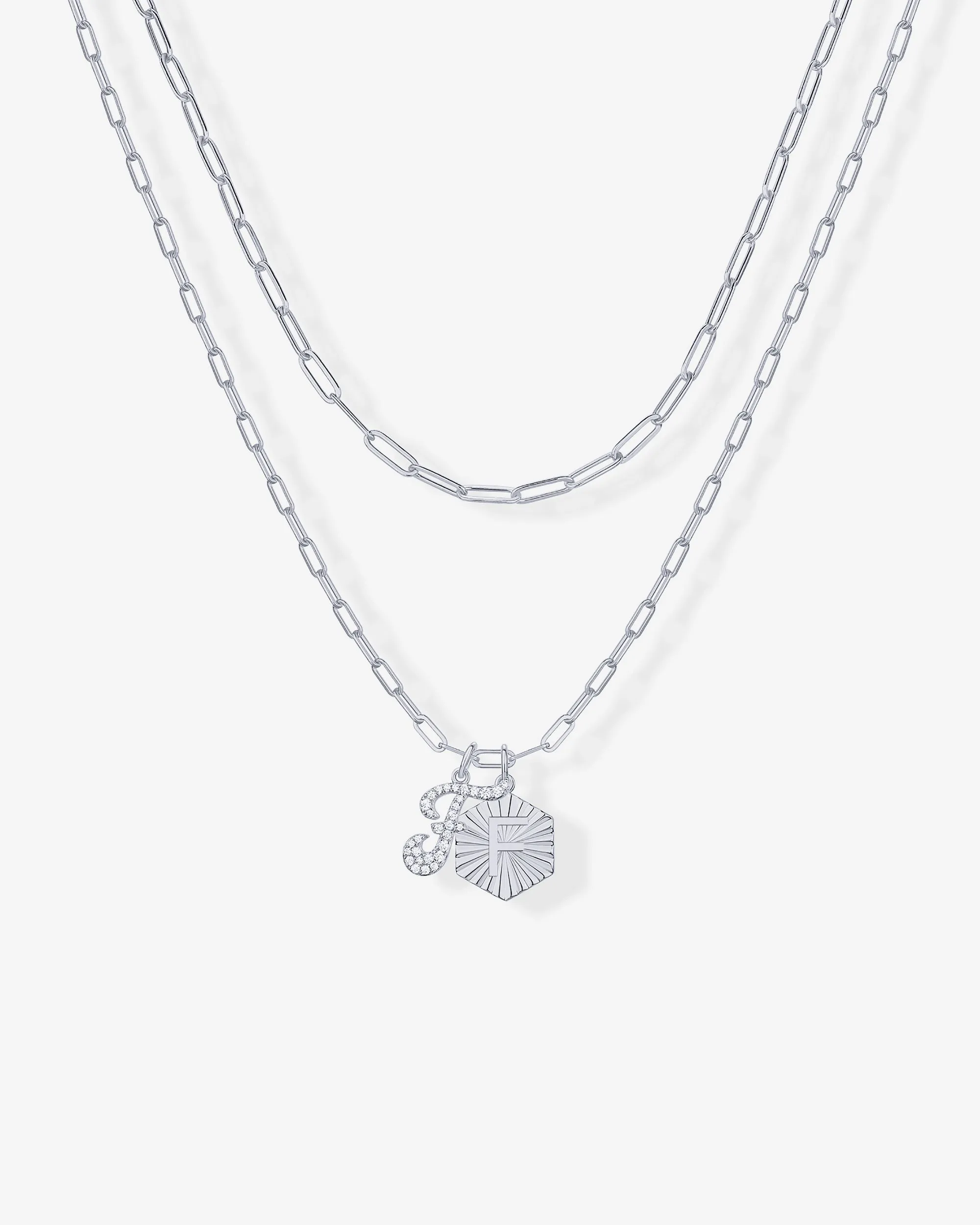 Initial Layered Pendant