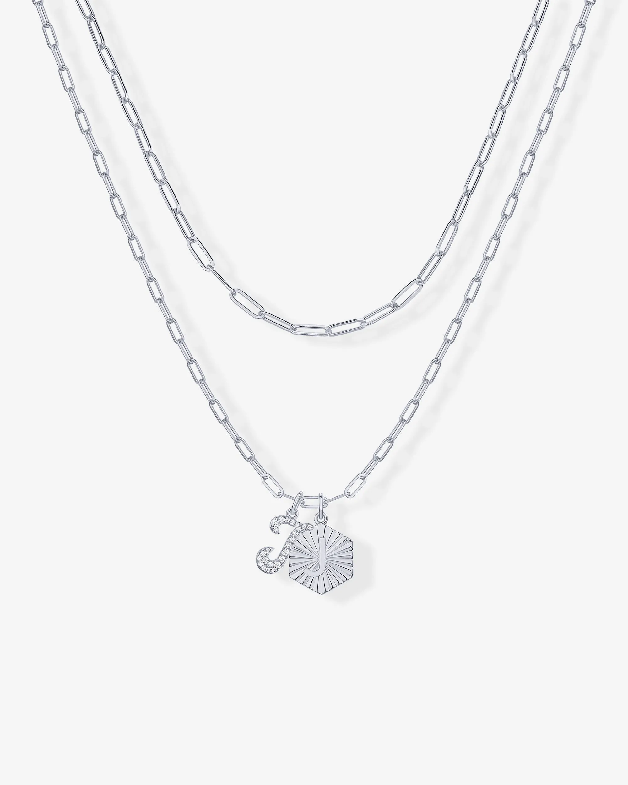 Initial Layered Pendant