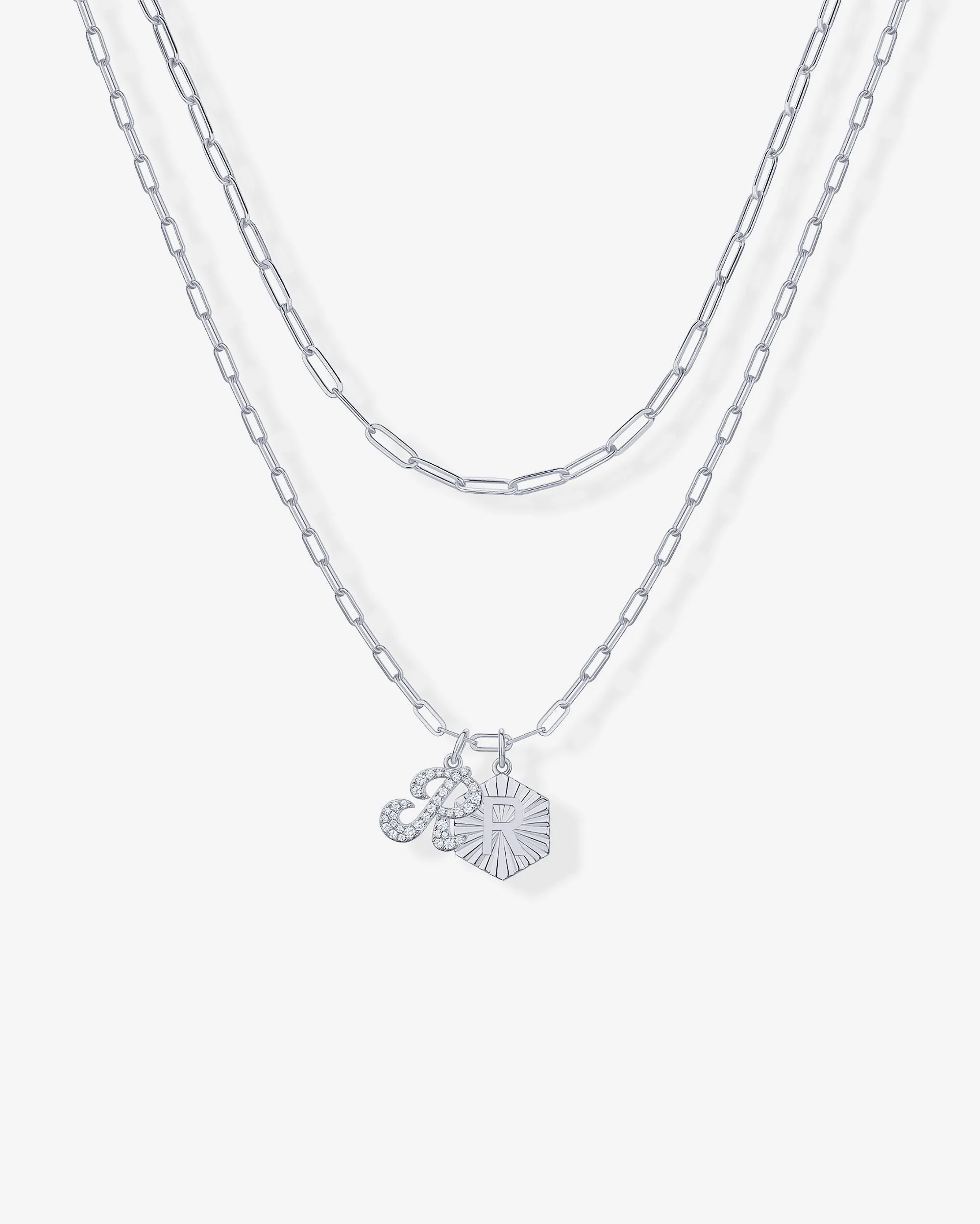 Initial Layered Pendant