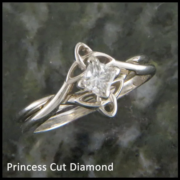 Interlocking Wedding Set with Diamond