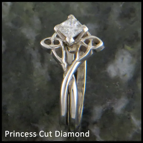 Interlocking Wedding Set with Diamond