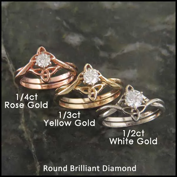 Interlocking Wedding Set with Diamond