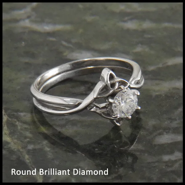 Interlocking Wedding Set with Diamond