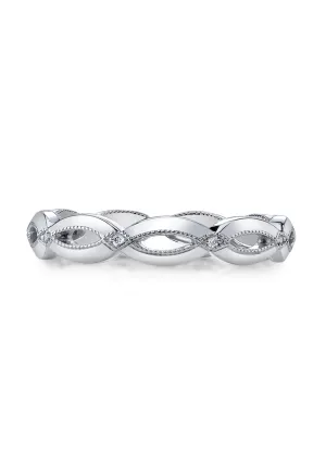 Katharine James Bella's Love Lina Platinum Diamond Ribbon Band