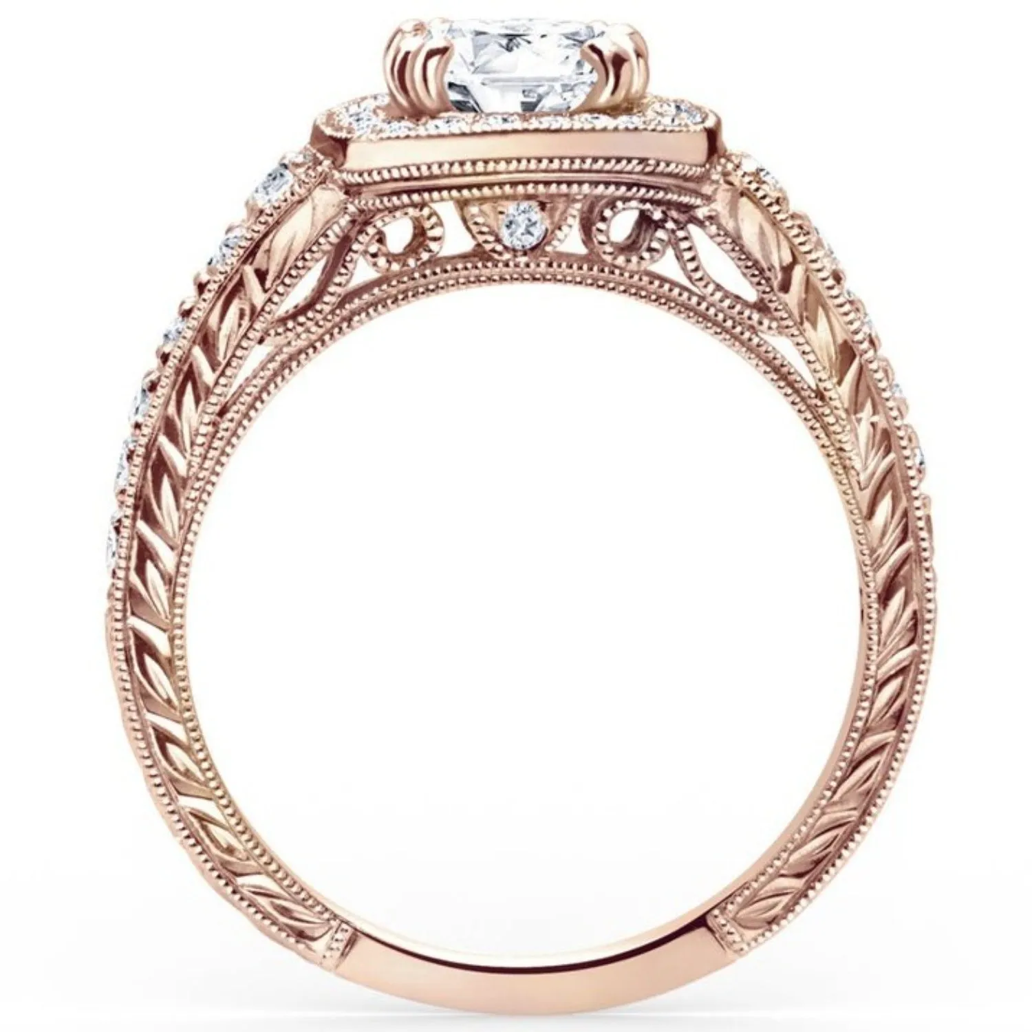 Kirk Kara "Carmella" Round Cut Halo Diamond Engagement Ring