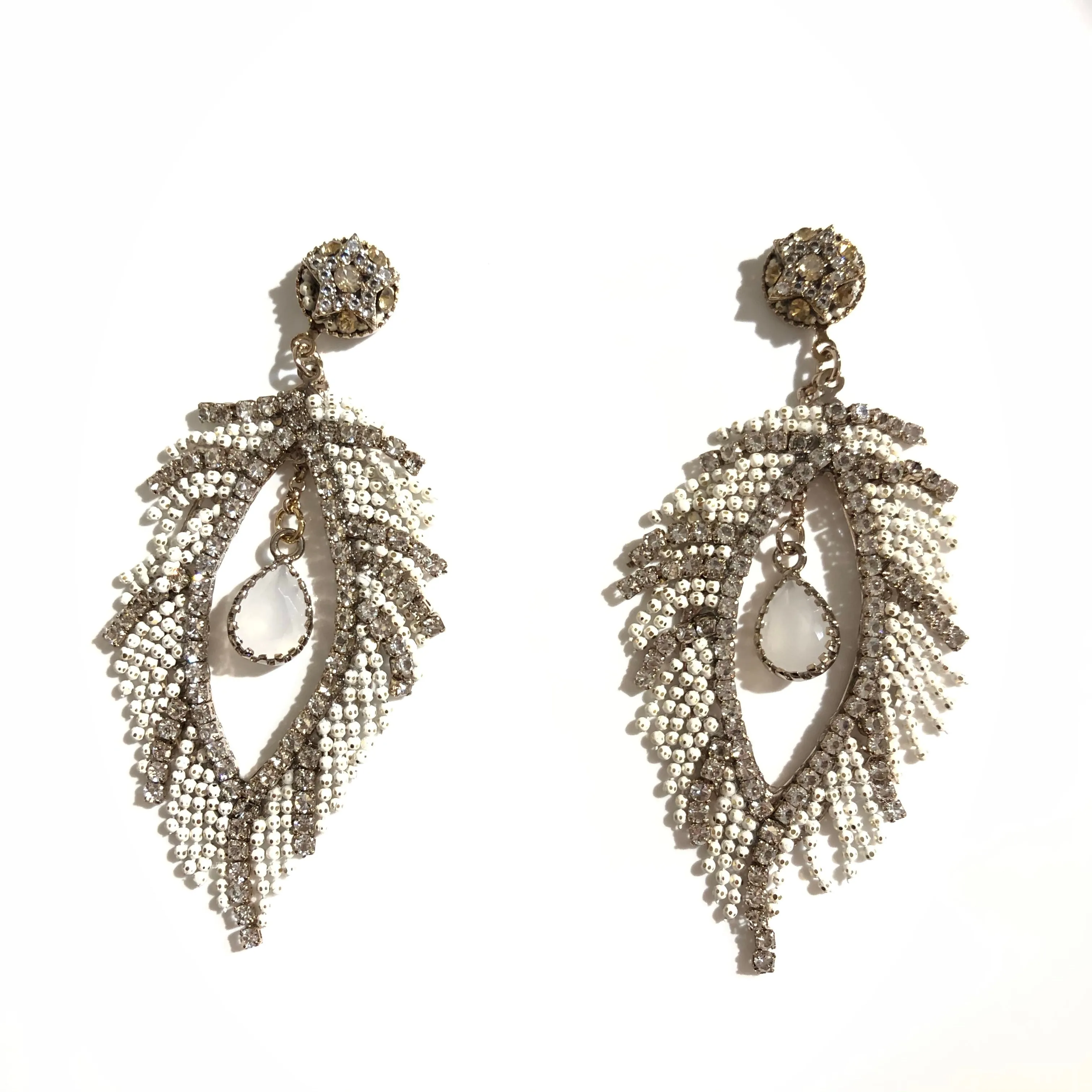 Kory Sparkle Teardrop Tassel Earrings