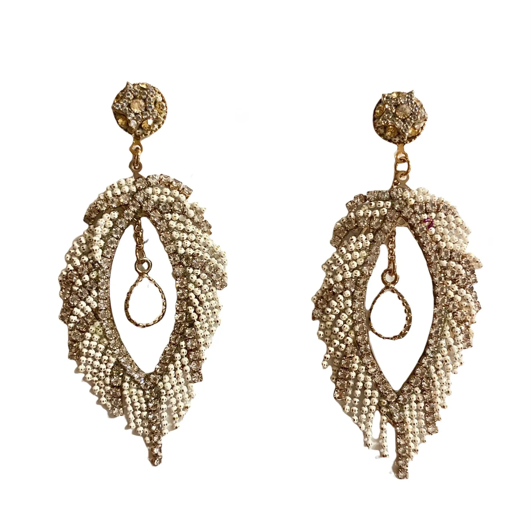 Kory Sparkle Teardrop Tassel Earrings