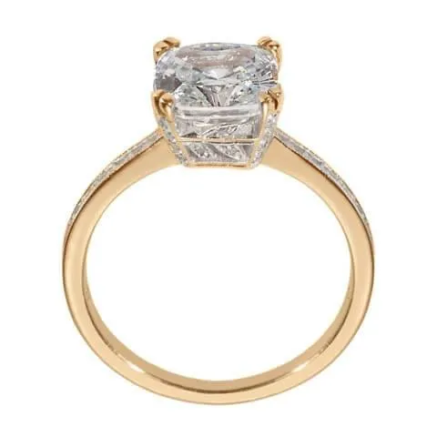 Lab Grown Cushion Cut Engagement Ring
