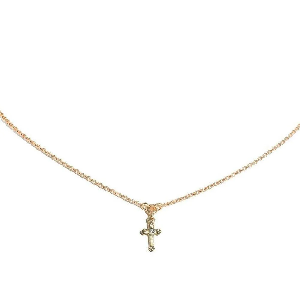 Lovers Solo Cross Charm Necklace
