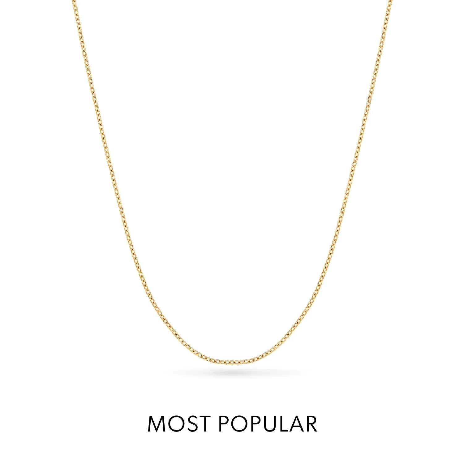 Lowercase Initial Fine Chain Necklace (Gold)