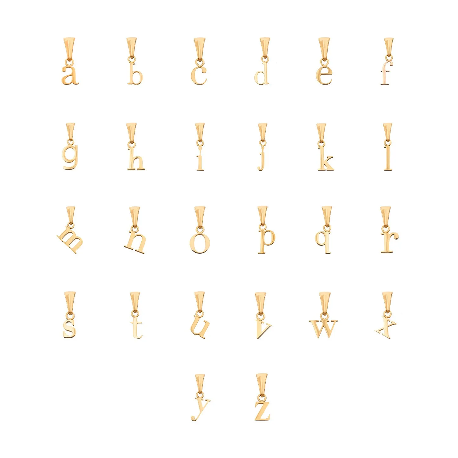 Lowercase Initial Fine Chain Necklace (Gold)