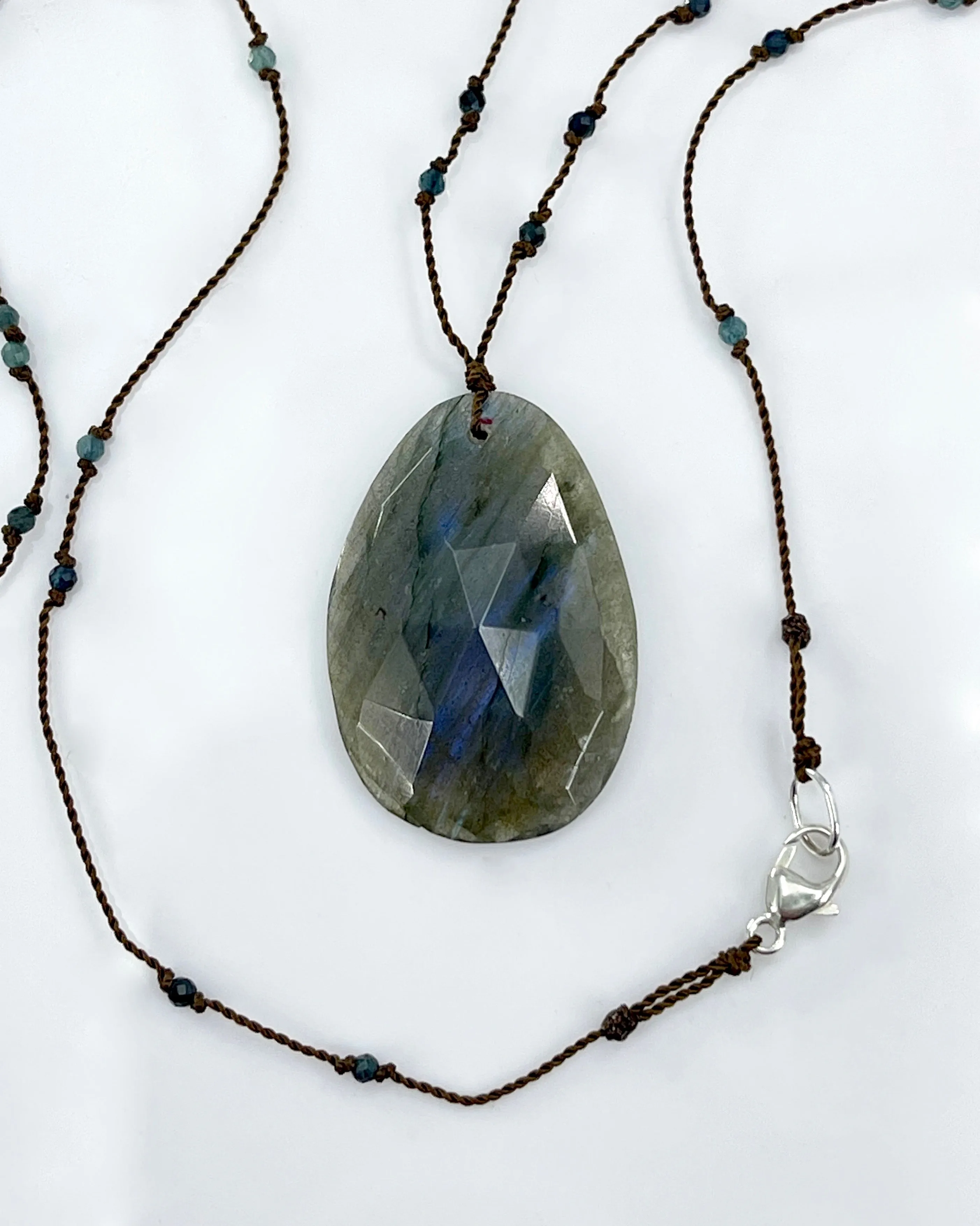 Margaret Solow Beaded Cord with Gemstone Pendants