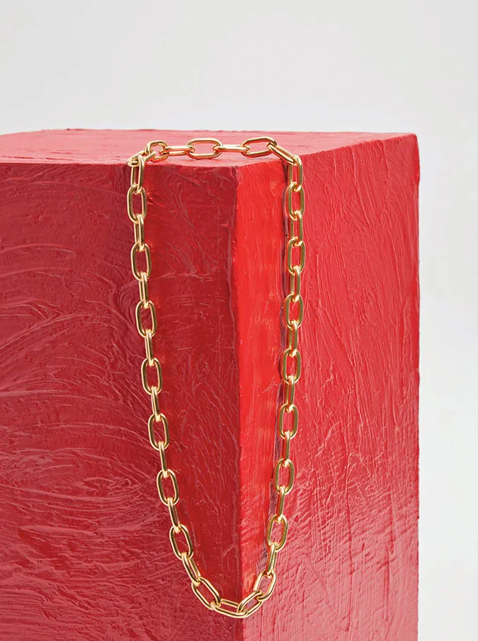 Medium Link Necklace in 18K Yellow Gold (Classic Links)