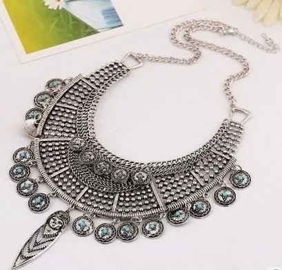 Metallic Vintage Necklace Boho