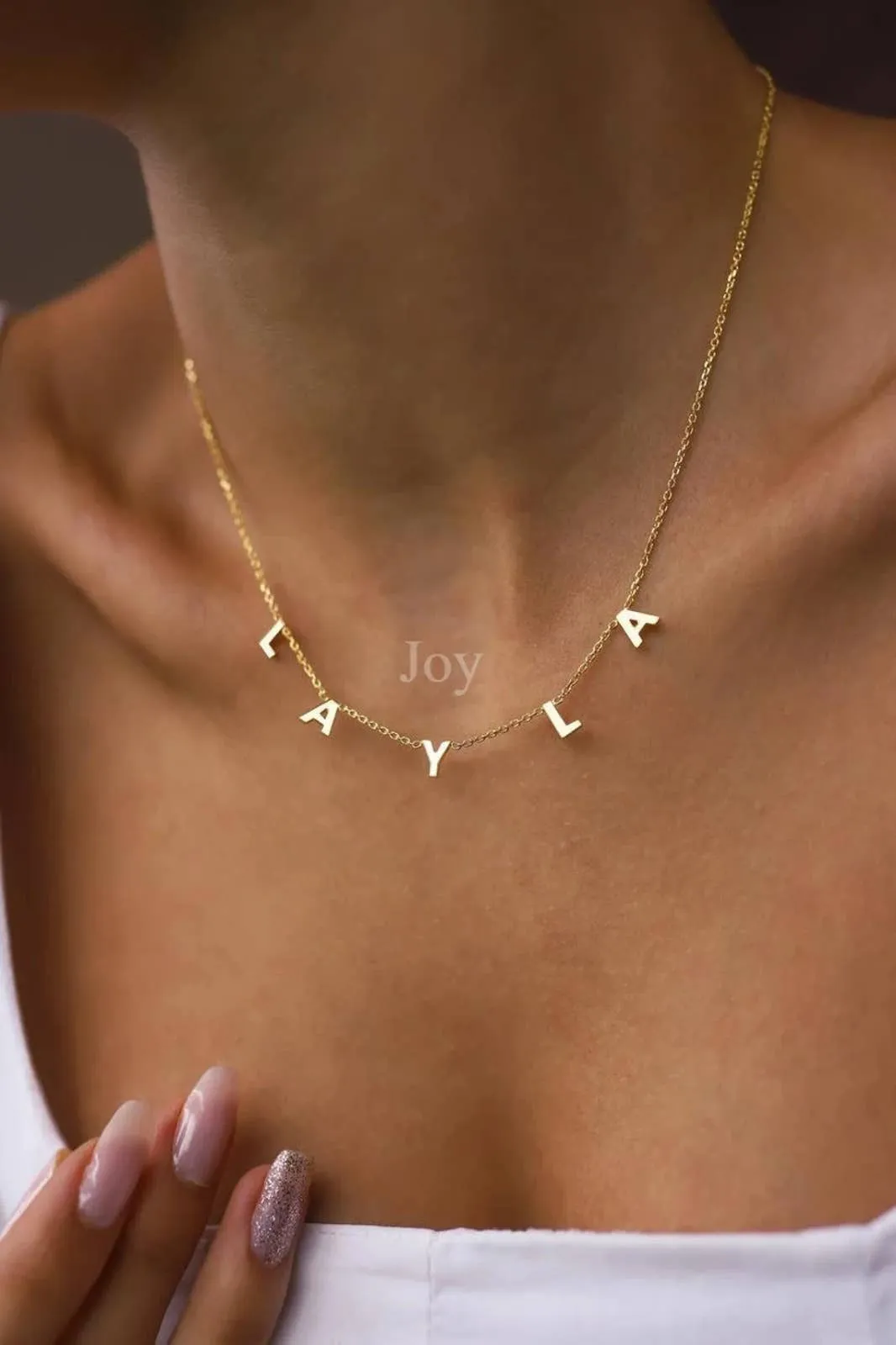 Name Necklace, Letter Name Necklace, Custom Name Necklace
