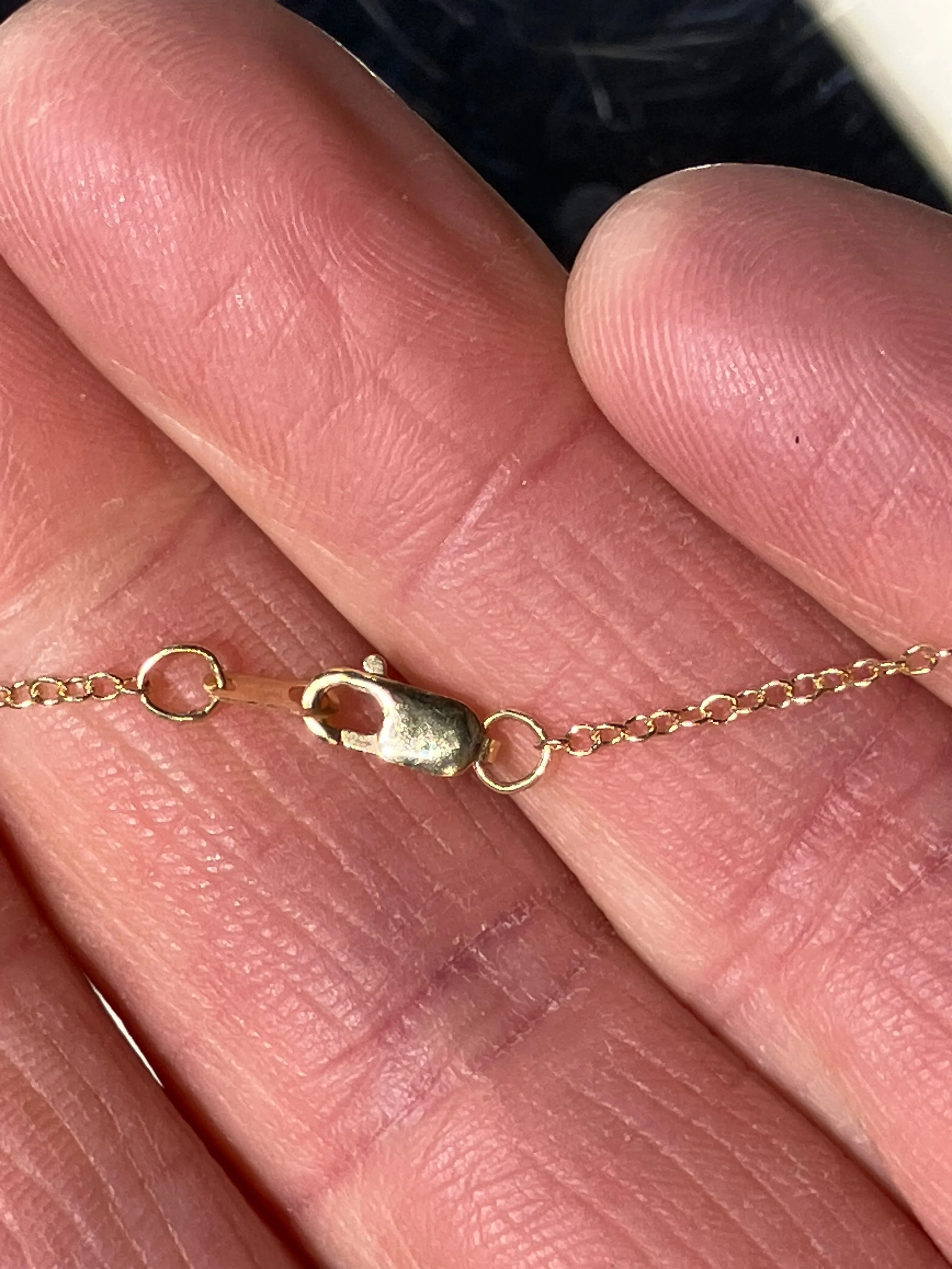 Natural Diamond Gold Pendant With Chain 0.12 Carats