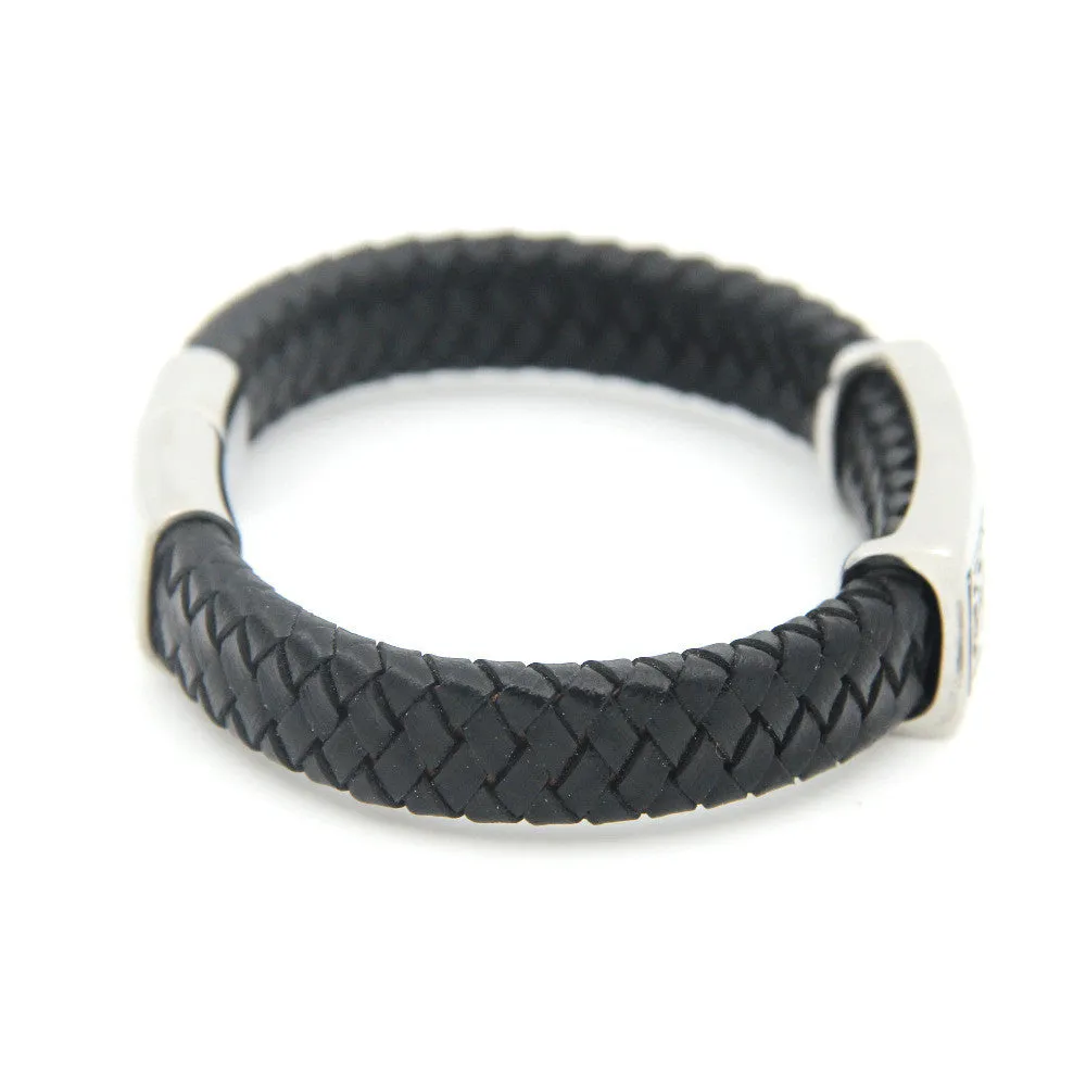 New Fashion Stainless Steel Popular Charm Leather Bracelets & Bangles Braided Rope Wristband men bracelet jewelry