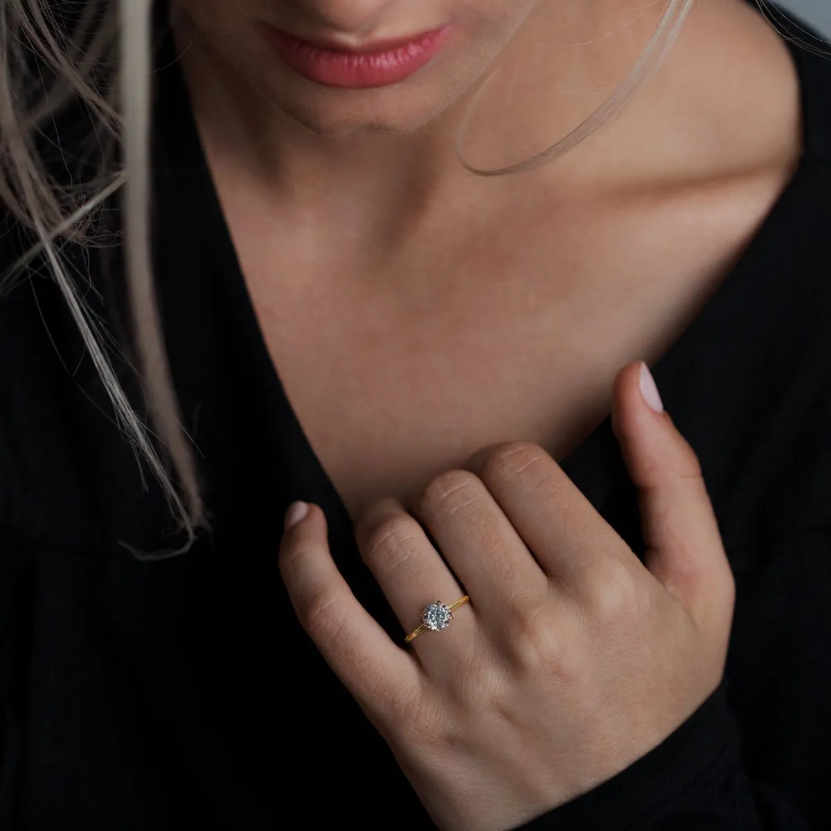 Noémie Solitaire Pick Your Diamond Shape Engagement Ring