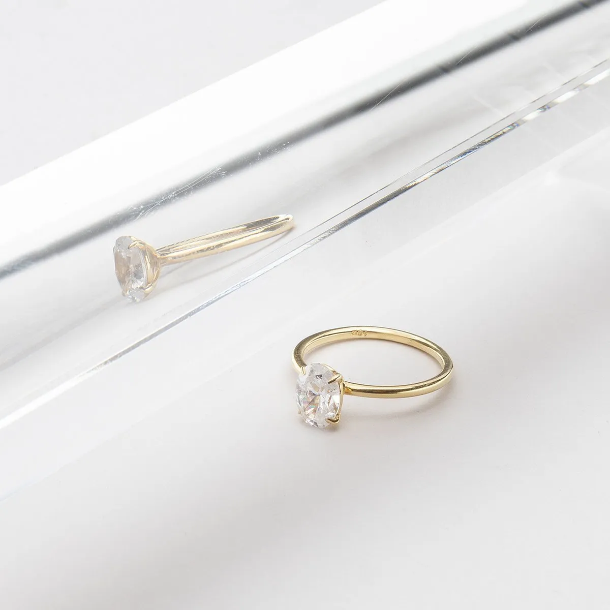 Noémie Solitaire Pick Your Diamond Shape Engagement Ring
