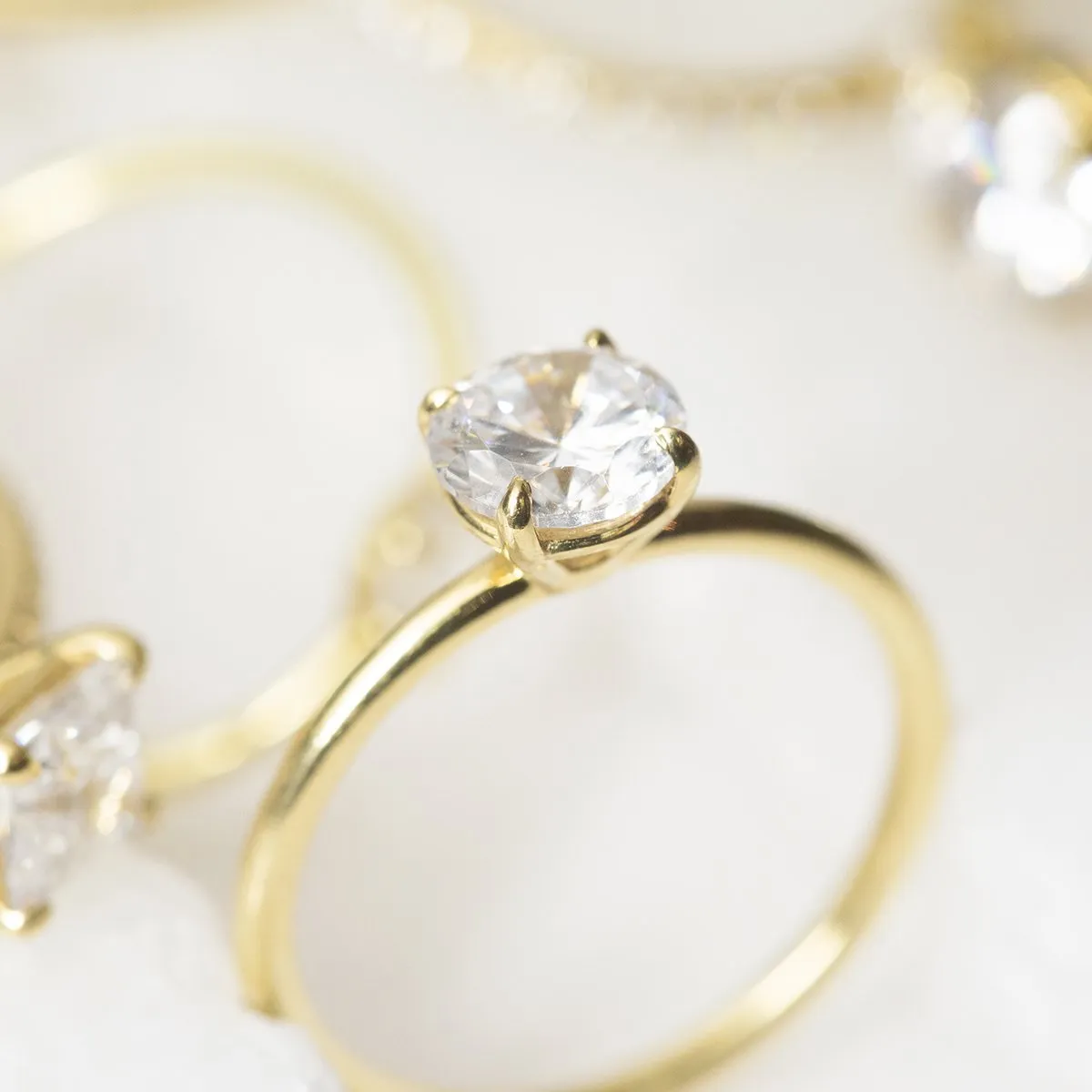 Noémie Solitaire Pick Your Diamond Shape Engagement Ring